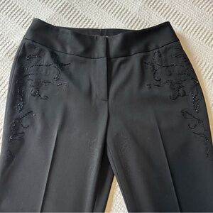 Embroidered Beaded Black Trousers by Nordstrom Classiques Entier